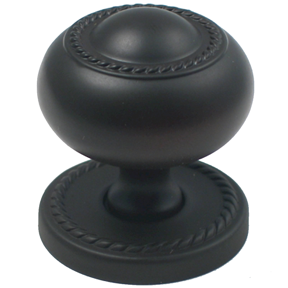 Rusticware 905-ORB 1-1/4" Rope Knob w/ backplate in Oil Rubbed Bronze